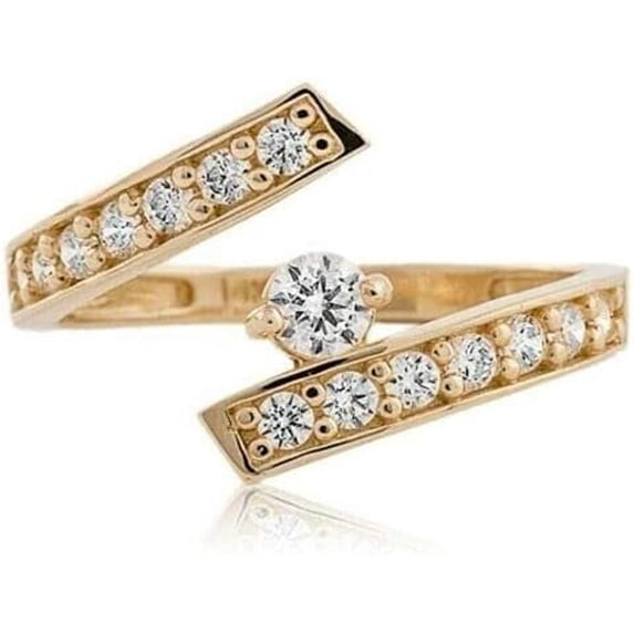 Fashion Beautiful 14K Gold Finish 925 Sterling Silver Toe Ring Gift for Women