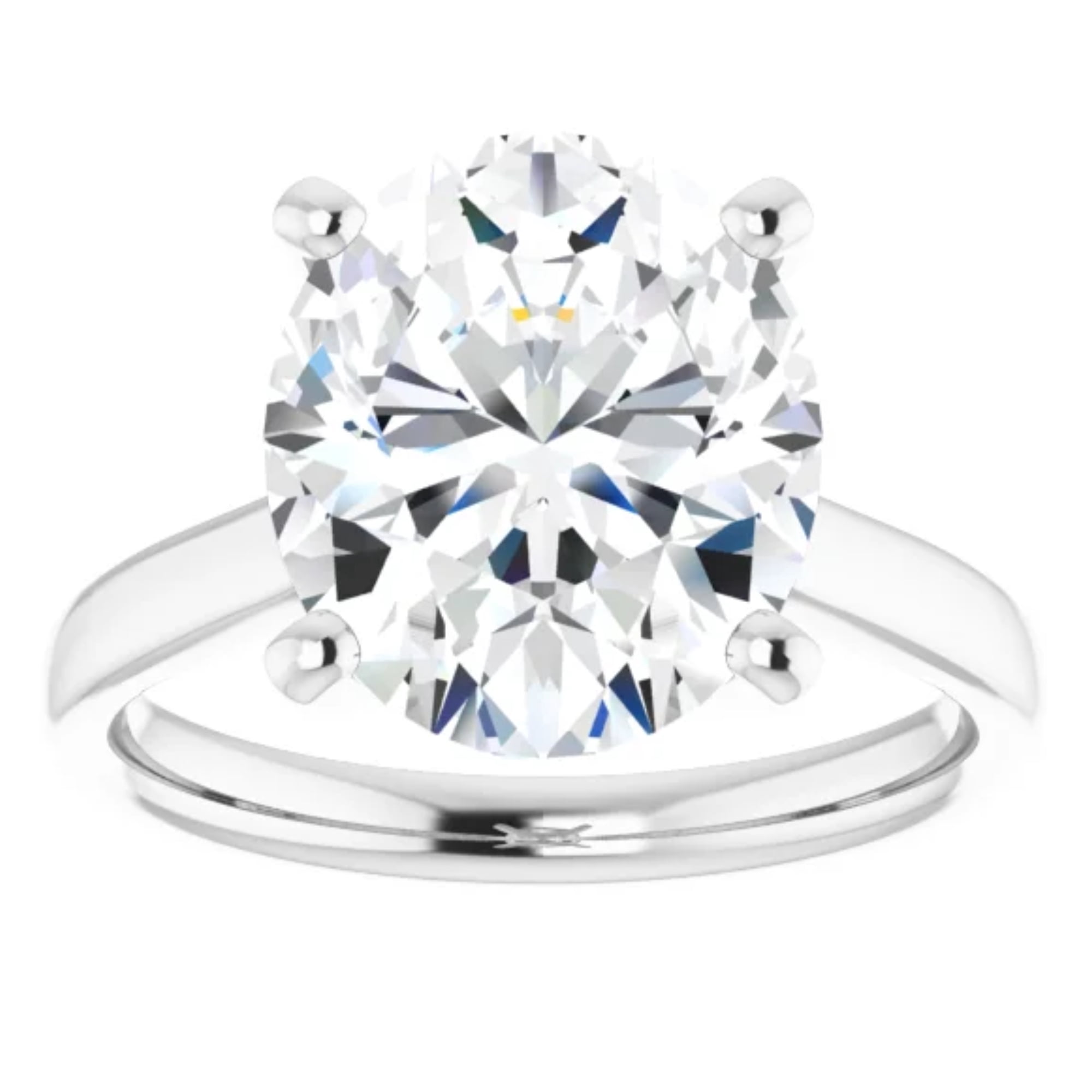 2 Carat Solitaire Oval Lab Grown Diamond Engagement Ring