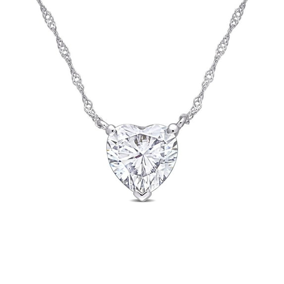 Everly Women's 2CT TGW Created Moissanite 10k White Gold Pendant