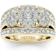 IMPERIAL DIAMOND Imperial Cluster Diamond Engagement Ring 2 ct, 10K Yellow Gold