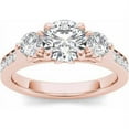 thumbnail image 1 of 2 Carat T.W. Diamond Three-Stone 14kt Rose Gold Engagement Ring, 1 of 1