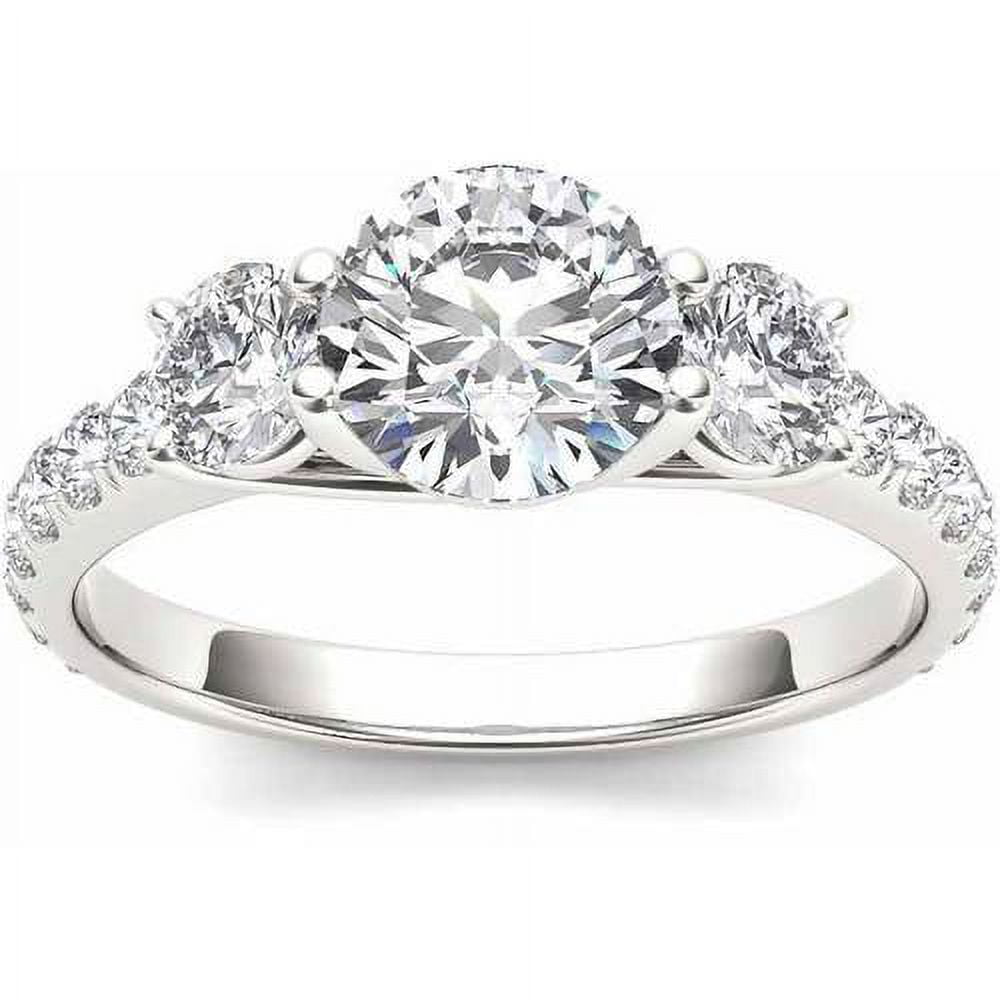 2 Carat T.W. Diamond Three-Stone Engagement Ring in 14kt White Gold