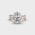thumbnail image 1 of 2 Carat Unique Oval Cut IGI Certified Lab Grown Diamond Anniversary Ring for Ladies in 10K Rose Gold | Solitaire Diamond Rings for Ladies | Size 9 by Diamond-Capitals, 1 of 8