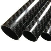 2 Carbon Fiber Tube - 10mm x 8mm x 500mm - 3K Roll Wrapped 100% Carbon Fiber Tube Glossy Surface 2 Tubes