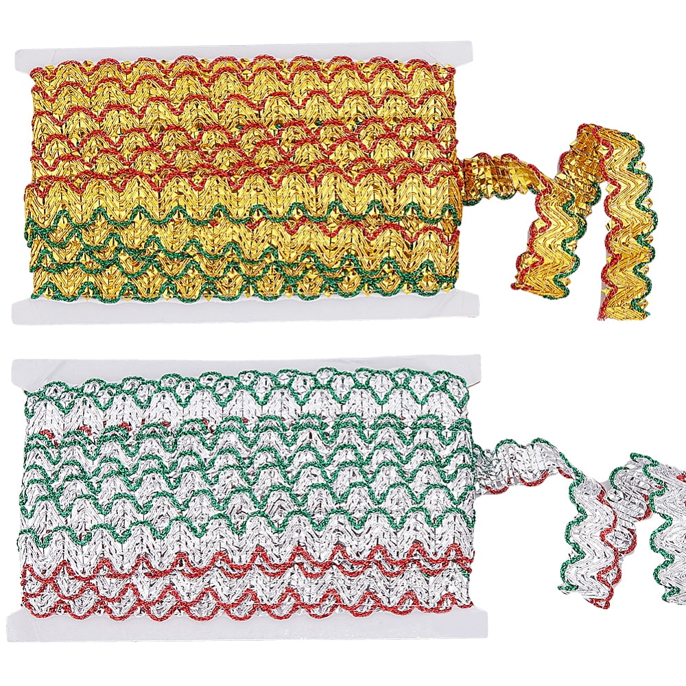 2 Cards 2 Colors Polyester Lace Ribbon Wavy Ribbon Clothing Accessories ...