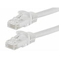 thumbnail image 1 of 2 Cat6a Ethernet Network Patch Cable RJ45 23AWG 600Mh Solid Copper Wire 3' White, 1 of 1