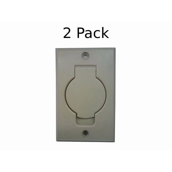 (2) Central Vacuum Wall Inlet Cover Ivory Round Door For Hayden