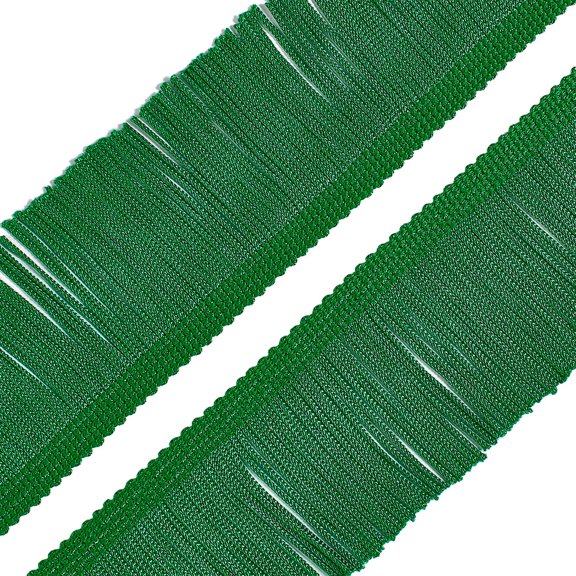 2" Chainette Tassel Braided Fringe Polyester Trim For Sewing, Crafts, Upholstery, & More - (Emerald Green, 1 Yard)