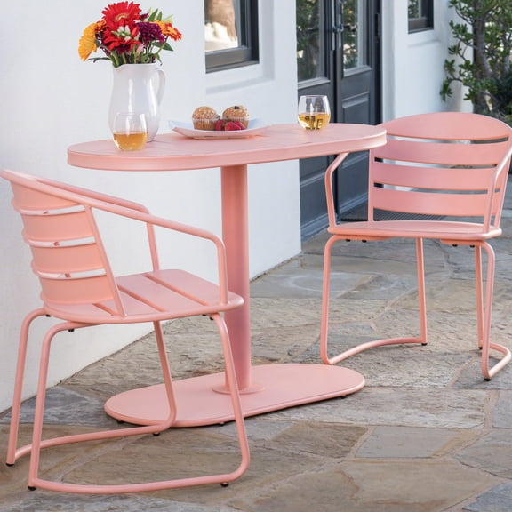 2 Chairs & Oval Table Set / Perfect for Backyard Gatherings