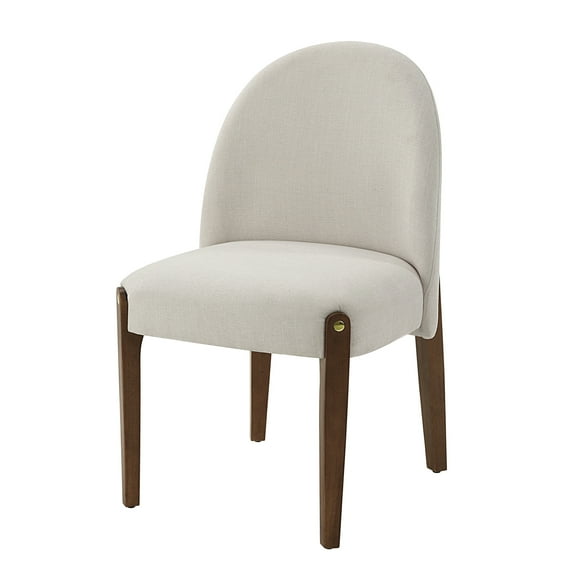 2 Chairs - Upholstered In White Fabric & Oak Finish 220lbs Weight Capacity 20" Seat Width 18" Depth Height Back 25 In. Package Comfortable Seating Option Side Chair (2) 29 Cozy Choice