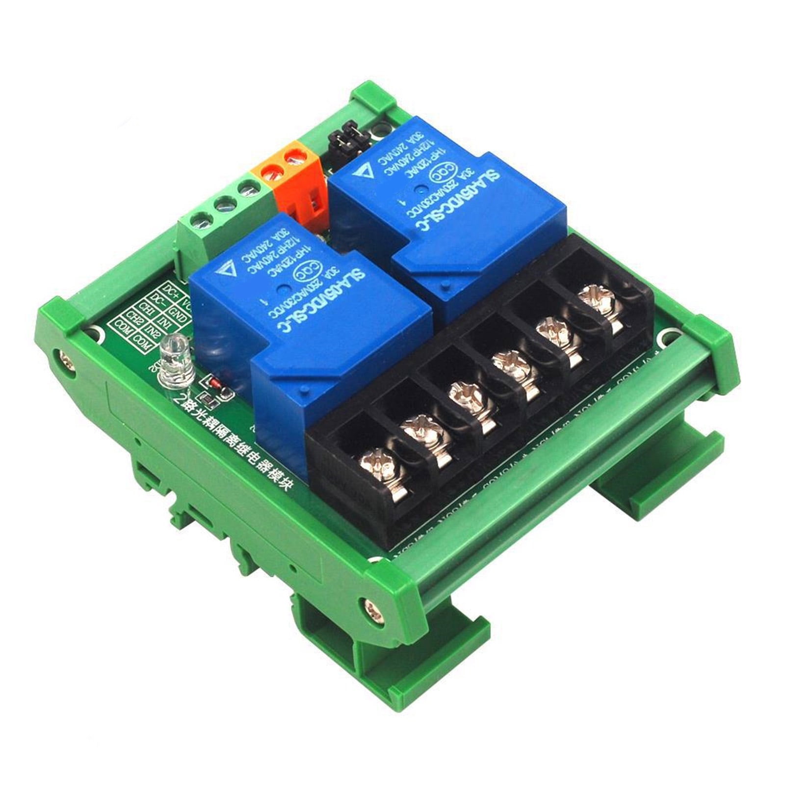 2 Channel 30amp Relays Module High Low Levels Starts Optocoupler ...