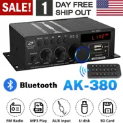 2 Channel 800W bluetooth Mini HIFI Power Amplifier Audio Stereo Amp Home Car FM