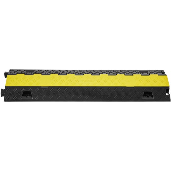 2 Channel Cable Protector Ramp 22000 lbs Load TPU Wire Cable Cover Ramp,