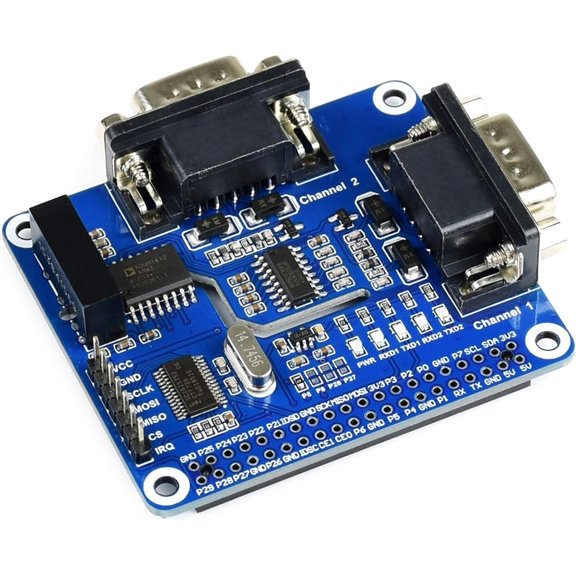 2-Channel Isolated RS232 Expansion HAT for 4B/3B+/3B/2B/B+/A+/Zero/Zero W, SC16IS752+SP3232 Dual Chip Convert SPI to RS232 Data Rate up to 921600bps Embed Multi Protection Circuits