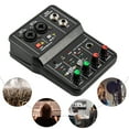 2 Channel Mini Audio Mixer Bluetooth USB DJ Sound Mixing Console ...