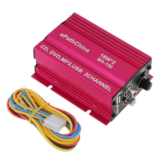2-Channel Mini Hi-Fi 2 x 18W Car Stereo Audio Amplifier, DC9-15V AMP