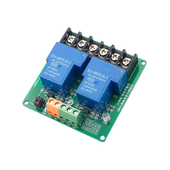 2 Channel Optocoupler Isolated Relays Module 5V Touch off 30 Amperes Alternating current Direct current Load LED Indicators for Home Automation Programmable Logics Controller Systems