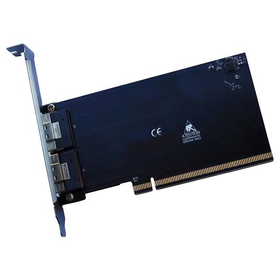 2 Channel PCIe X16 To SFF 8654 Adapter Card For Professional Graphics Applications