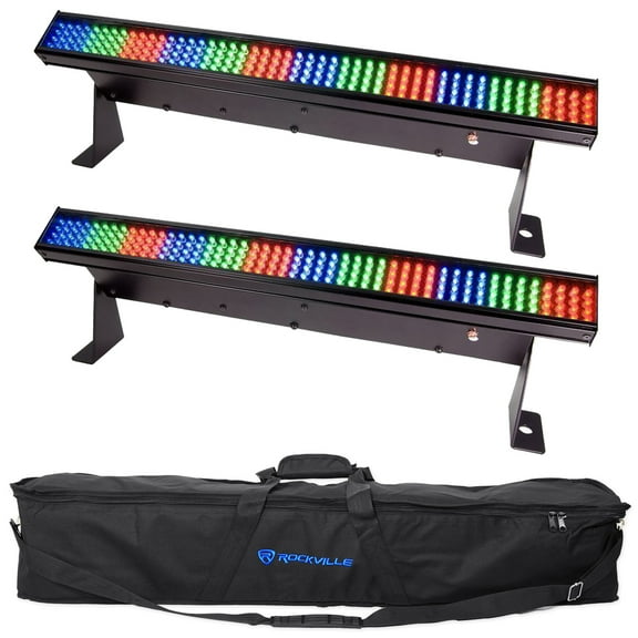 2 Chauvet COLORSTRIP MINI LED Multi-Colored DJ Light Bar Effect Color Strips+Bag