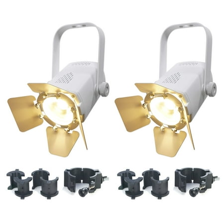 2) Chauvet DJ EVE TF-20 LED Par Wash Stage Theatre Fresnal Display Lights+Clamps