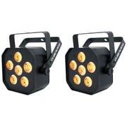 2 Chauvet DJ EZLink Par Q6BT ILS RGBA Bluetooth Rechargeable Par Wash Up-Lights