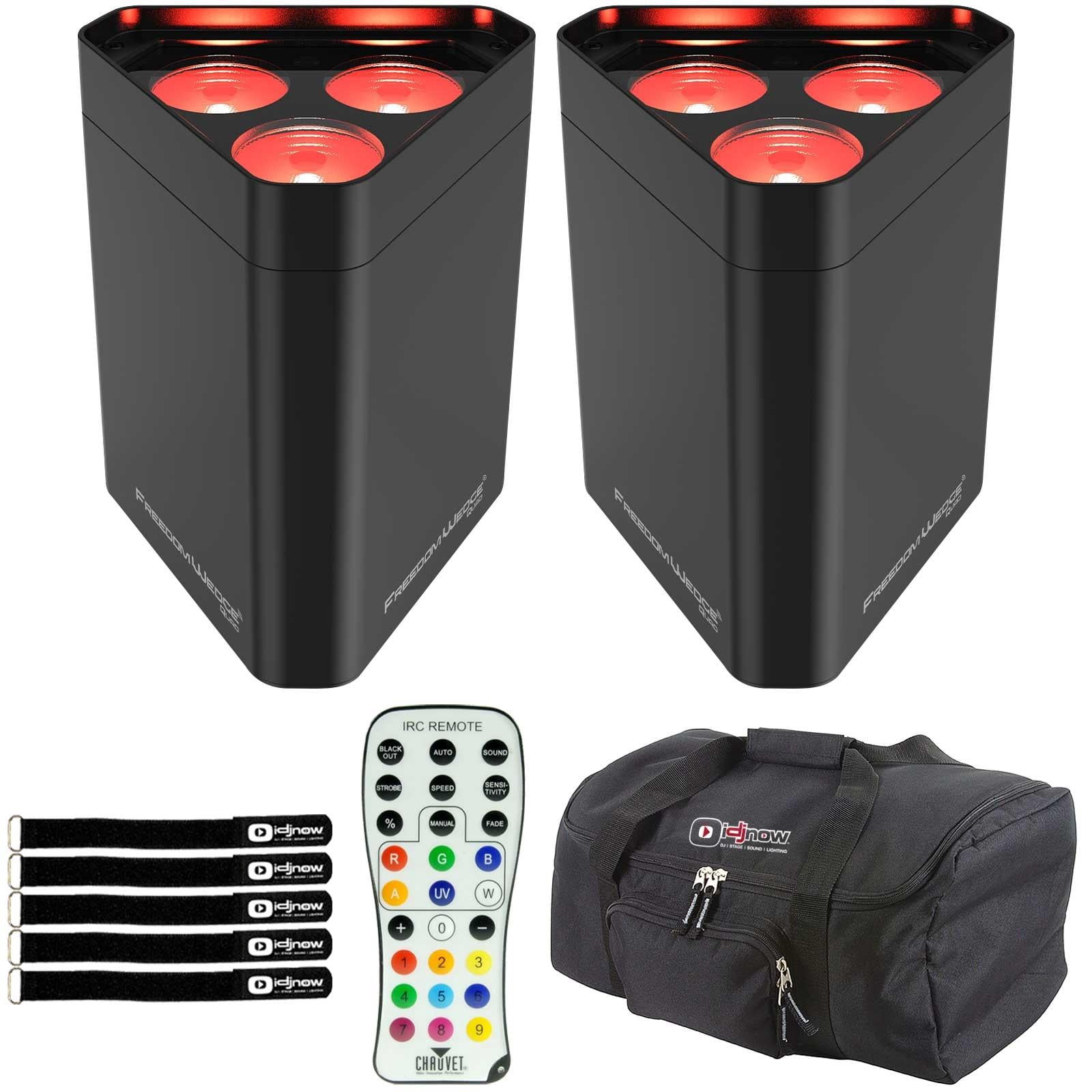 (2) Chauvet DJ Freedom Wedge Quad Triangular Quad-Color LED Wash Lights ...
