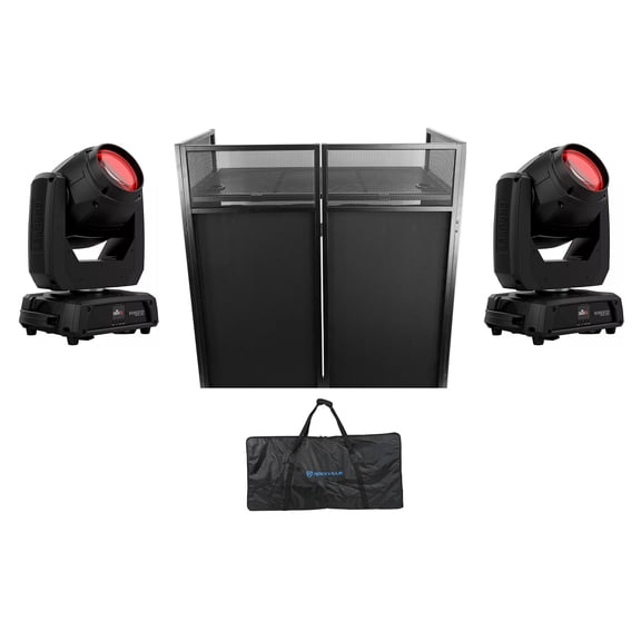 (2) Chauvet DJ Intimidator Beam 360X DMX LED Moving Head Lights+XL Booth Facade