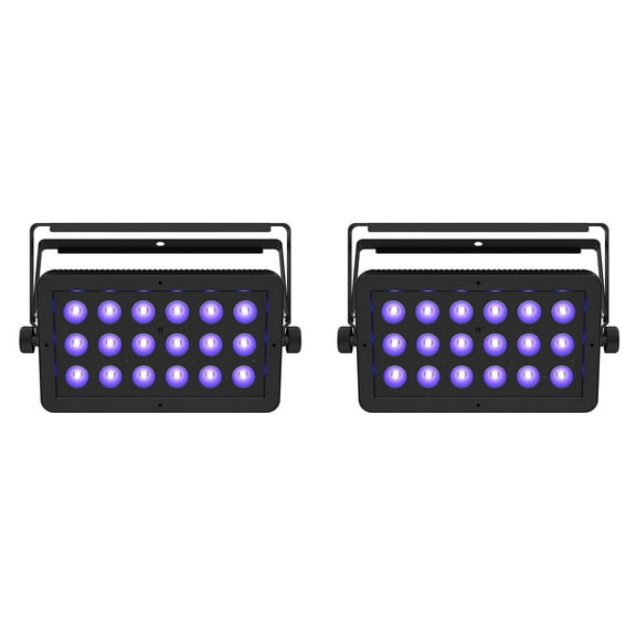 (2) Chauvet DJ LED Shadow 2 ILS Black Lights w/Eye Candy Effects D-Fi USB/DMX