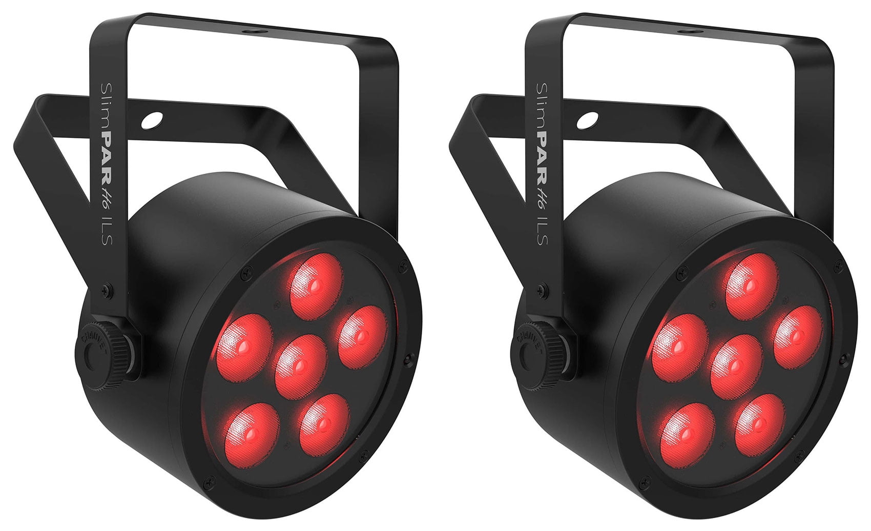(2) Chauvet DJ SlimPAR H6 ILS RGBAW+UV LED DMX Par Can Party/Stage Wash Lights