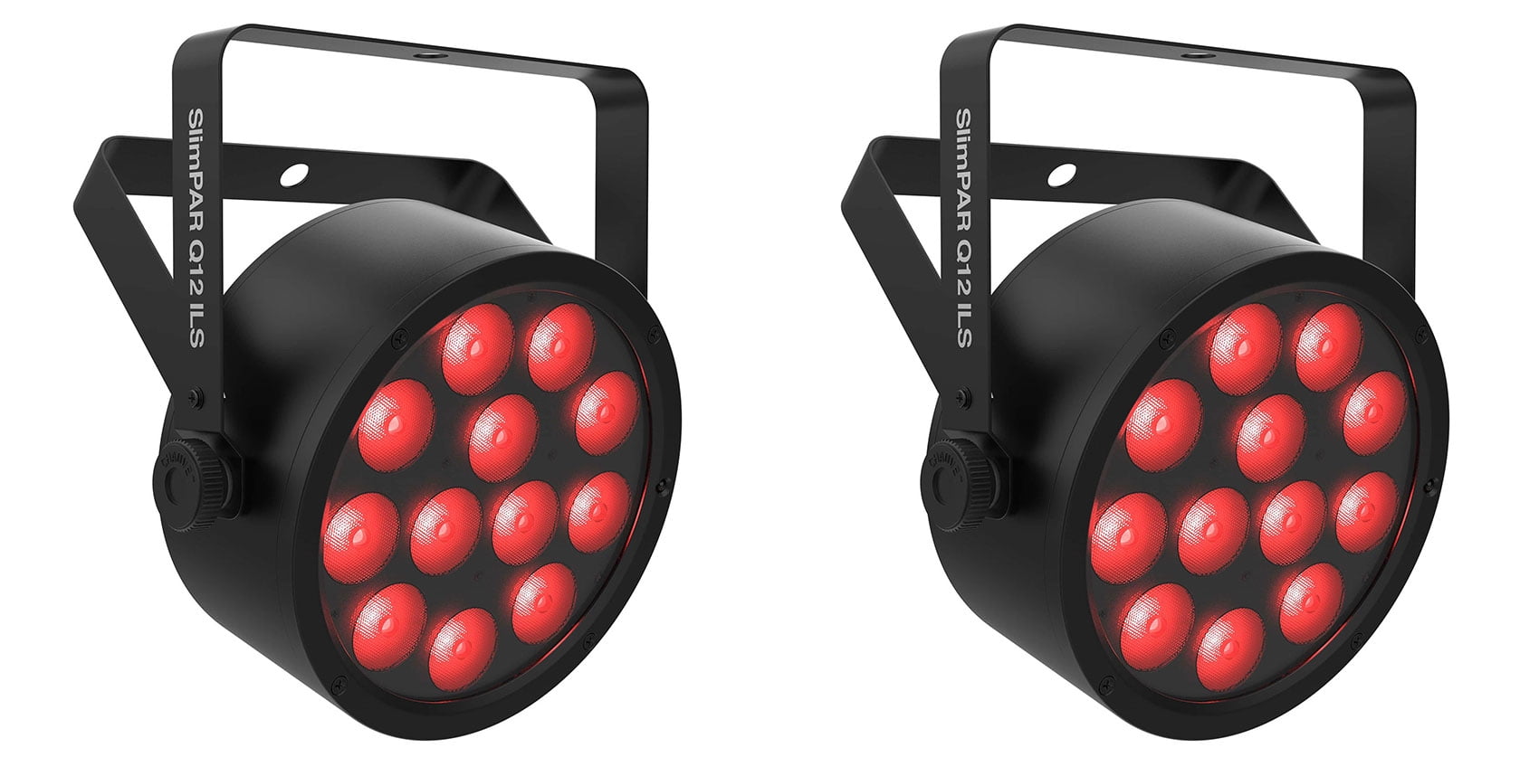 (2) Chauvet DJ SlimPAR Q12 ILS RGBA D-Fi USB DMX Par Can Party/Stage Wash Lights