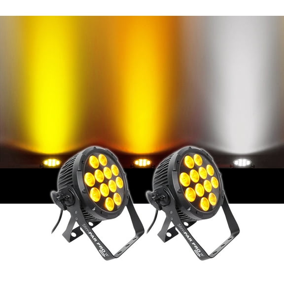(2) Chauvet DJ SlimPar Pro W USB D-Fi Variable White Par Can Wash Light Fixtures