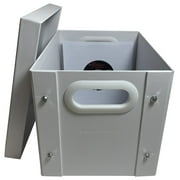 2 CheckOutStore White 7" Vinyl Record 45 RPM Storage Box