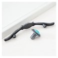 2 Chic Dresser Knobs, Drawer Pull Antique Black Turquoise Blue, Kitchen