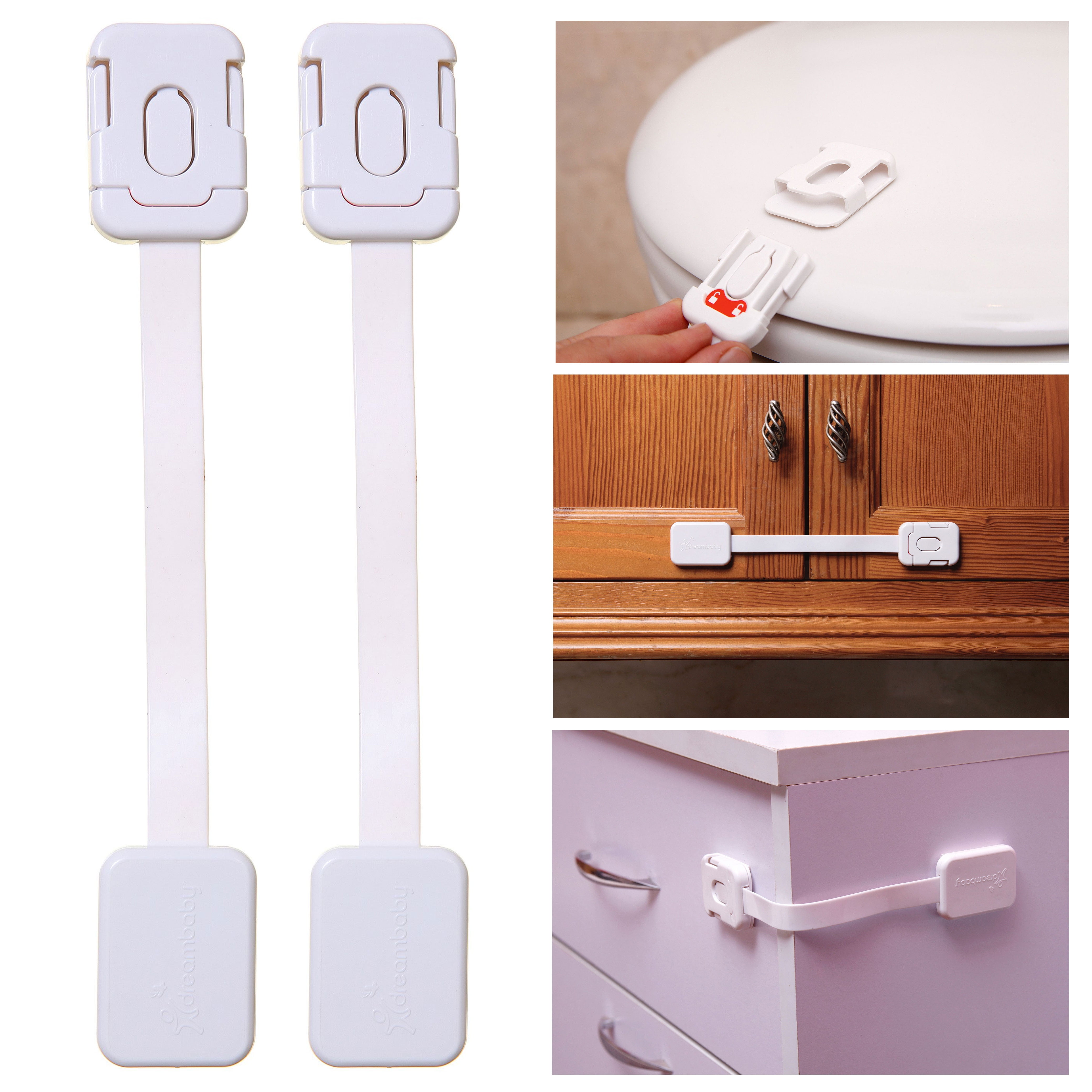 2 Children Toilet Seat Appliance Drawer Lock Baby Proof Safe
