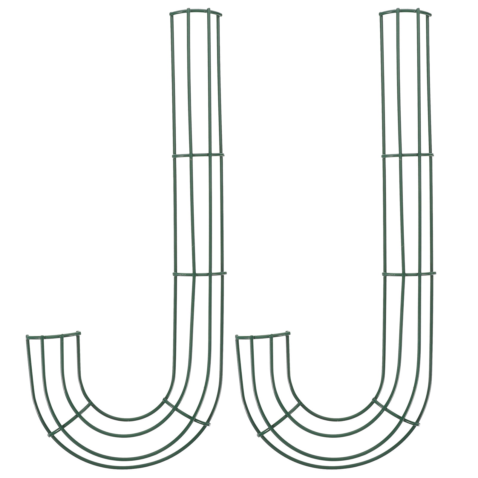 2 Christmas Candy Cane Wire Wreath Frames J Letter Metal Floral Rings ...