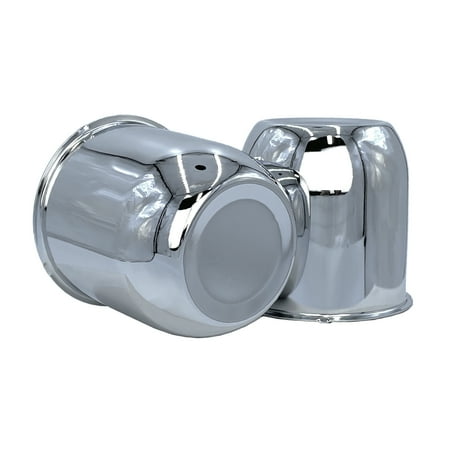 2 Chrome 2.95 Push Through Center Caps - Auto/Truck/Trailer Wheels and Rims
