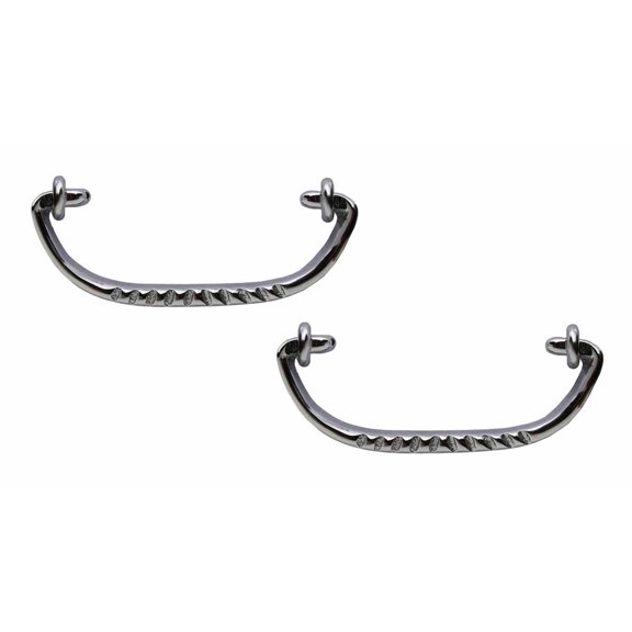 2 Chrome Plated Brass Ribbed Bail Pull Replacement | Renovator's Supply