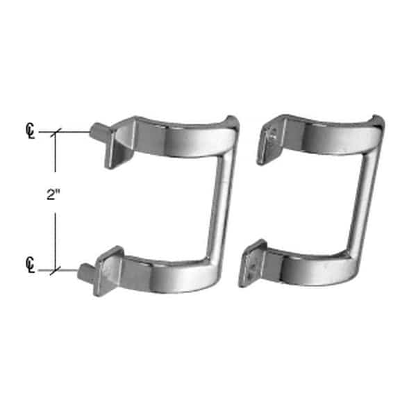 2" Chrome Shower Door Pull Handle - Package