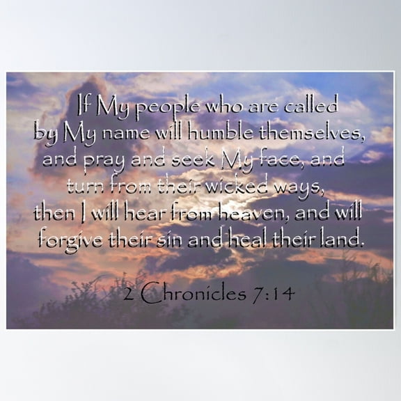 2 Chronicles 7:14 Poster Wall Art, Modern Wall Decor For Living Room Bedroom, 8x12 UNFRAMED