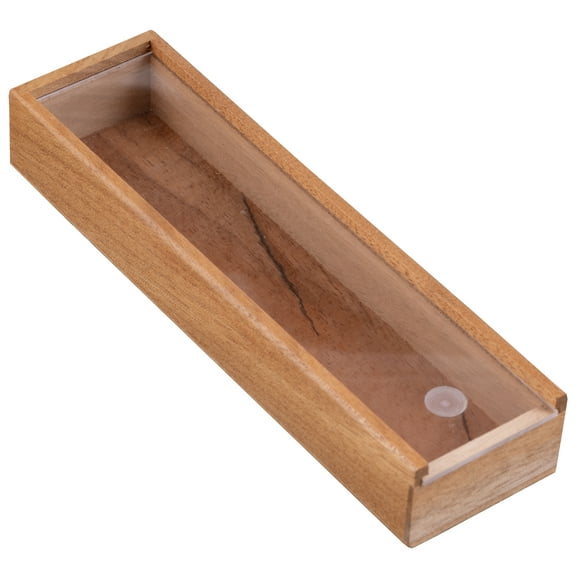 2 Cigar Promotional Ceder Lined Wooden Structure Box with Clear Slide Top