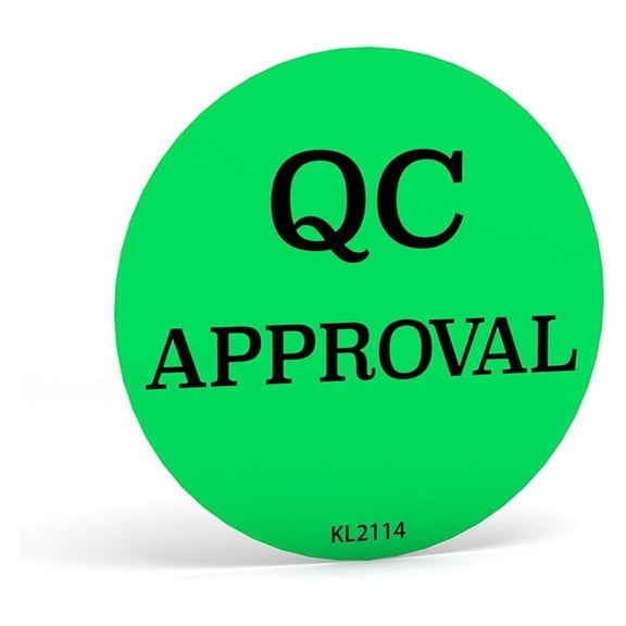 2" Circle Inventory Control Stickers for Shipping and Inventory - 500 Permanent Adhesive Labels Per Roll Made in The USA (QC Approval, 12 Pack)