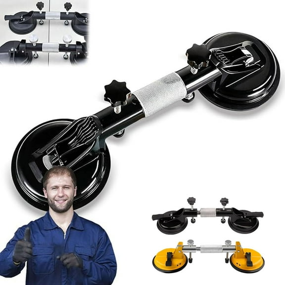 2 Claw Suction Cup Lifter Heavy Duty Glass and Tile Lifting Tool 200kg Capacity Dent Puller for Granite Quartz Countertop Installation Handling and Repair Adjustable