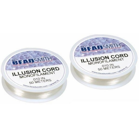 2 Clear Cord Illusion Monofilament Beading String