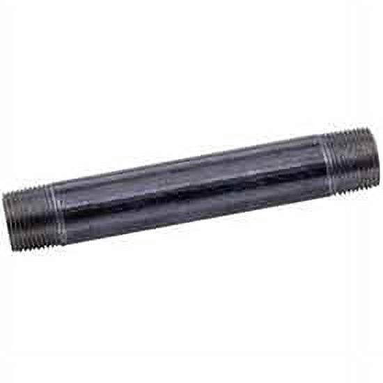 2" Close Pipe Nipple, Black Steel, 150 PSI, Lead Free