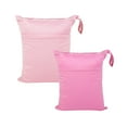 thumbnail image 1 of 2 Cloth Diaper Wet Dry Bags Waterproof Reusable with Two Zippered Pockets Travel Beach Pool Daycare Soiled Baby Items Yoga Gym Bag for Swimsuits or Wet Clothes Large, 1 of 7