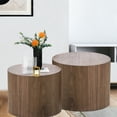 thumbnail image 1 of Of 2 Coffee Tables - With Natural Veneer For Living Spaces Room, Bedroom, Courtyard Construction No Assembly Needed Look Office Side Versatile Usage Easy To Maintain Hassle, 1 of 2