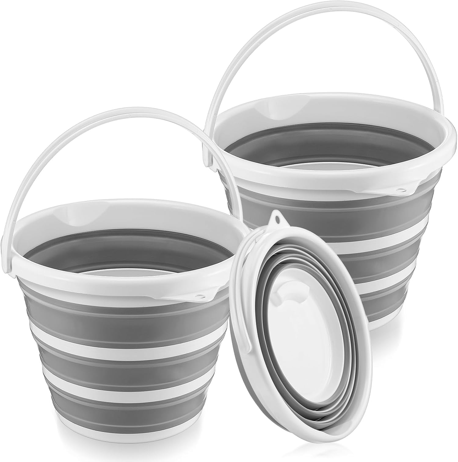 2 Collapsible Buckets - 2.6 Gallon (10L) Large Capacity, Essential for ...