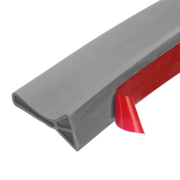 2" Collapsible Shower Threshold Water Barrier 39 Inch Seal Silicone Splash Guard, Gray