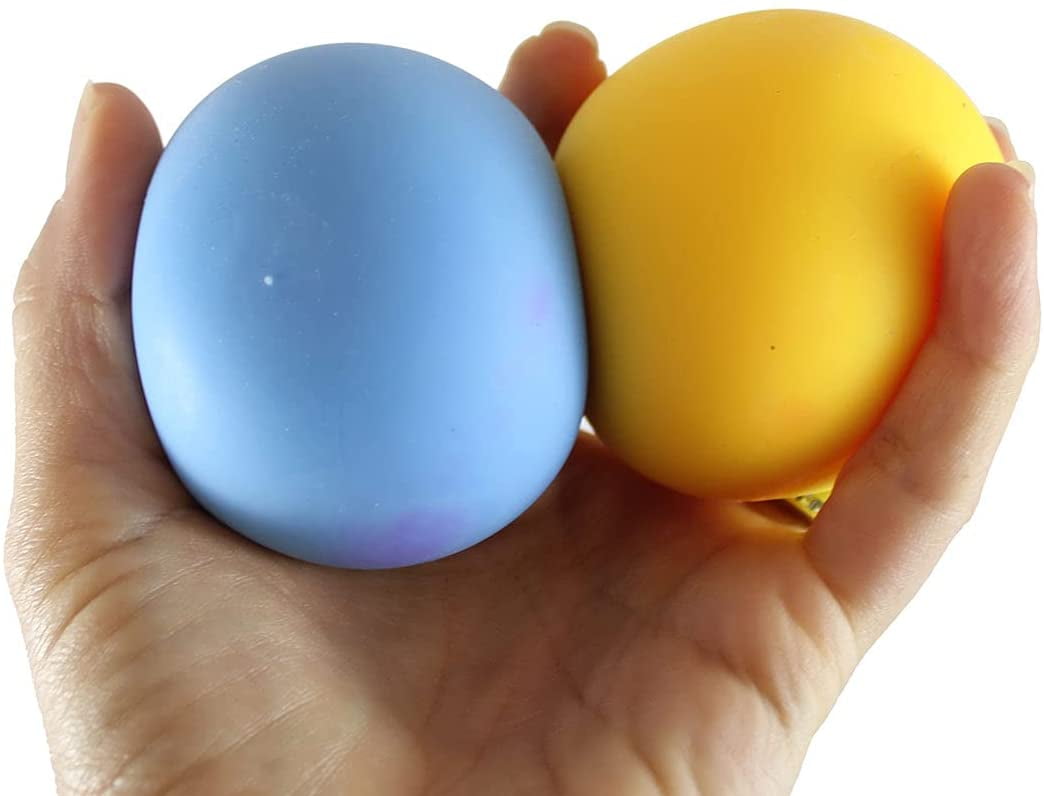 2 Color Changing Doh Filled 2.5" Stress Balls Shaving Cream Like