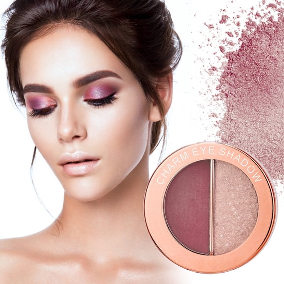 2-Color Eyeshadow, Shade 03 - 1 2-Color Eyeshadow, Two Color Eye Shadow European And American Makeup Stage Makeup Wind Student Makeup Pearl Diamond Pearl Eye Shadow Powder, Easter, Makeup Organizers